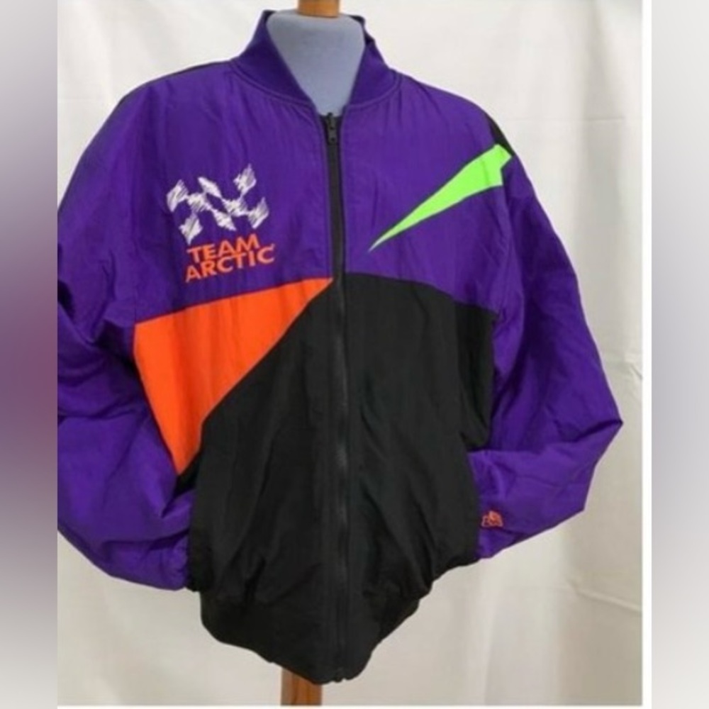 Lg Bright Neon Windbreaker Arcticwear Vintage